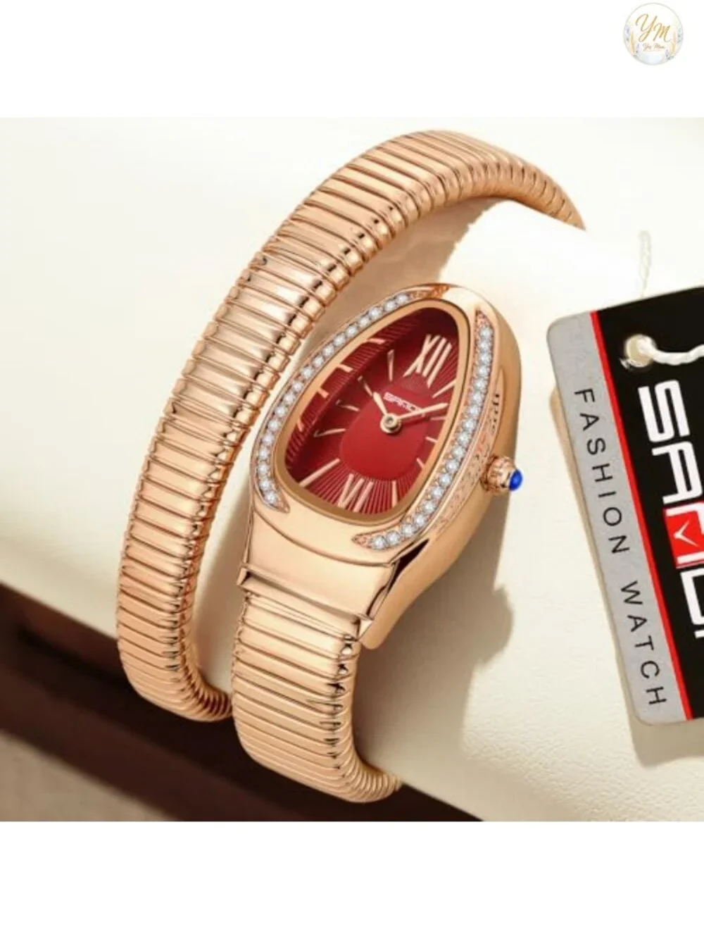Snake Bracelet Watch Women Elegant Wrap Cuff Bangle Quartz Wristwatch